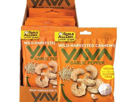 Yava Wild-Harvested Cashews Garlic Pepper 10x35g For Discount