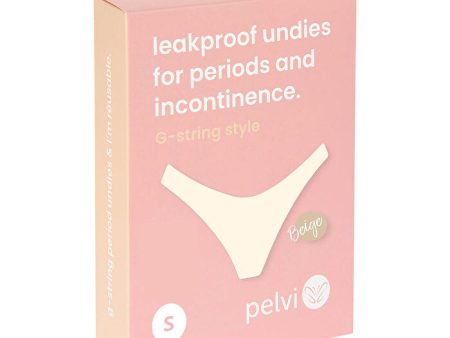 Pelvi Leakproof Underwear G-String Beige S Online Sale