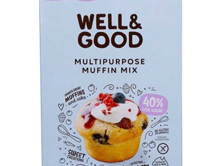 WELL & GOOD Multipurpose Muffin Mix 40% Less Sugar 400g Discount