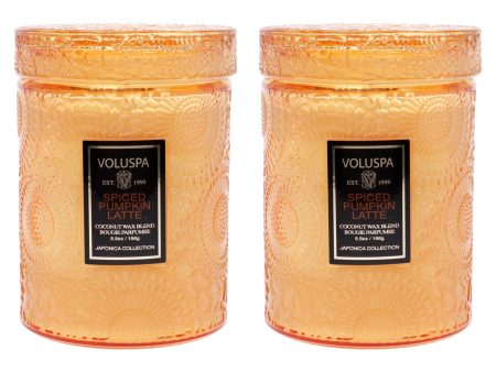 Voluspa Spiced Pumpkin Latte - Small Kit by Voluspa for Unisex - 2 x 5.5 oz Candle on Sale