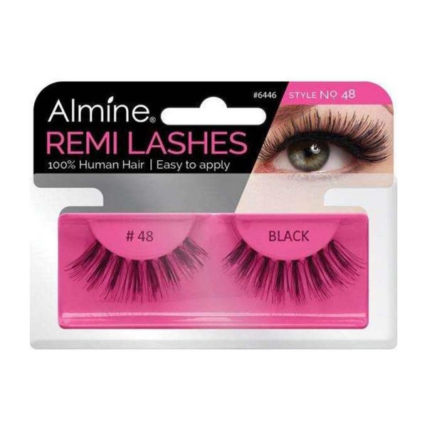 Almine Eyelashes (Style No.49) Black 100% Remi Human Hair Discount