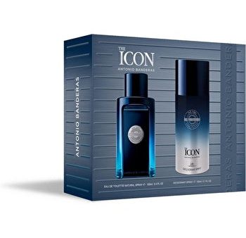 Antonio Banderas The Icon Man Set Eau De Toilette & Deodorant Spray 150ml 100ml Hot on Sale