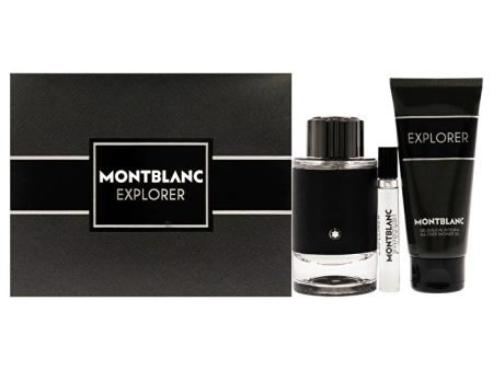 Mont Blanc Explorer For Men - 3 Pc Gift Set Eau De Parfum Spray 7.5ml 0.25oz Eau De Parfum Spray Shower Gel 100ml 3.3oz Online now