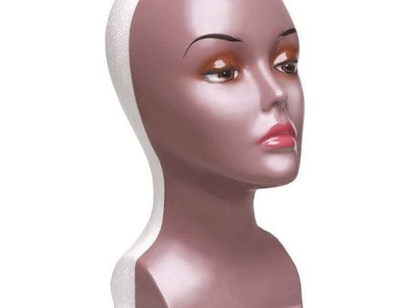 Mannequin, Half Face Brown Decorative Head, Wig Head Supply