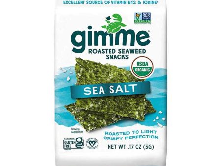 Gimme Roasted Seaweed Snacks Sea Salt 6x5g For Discount