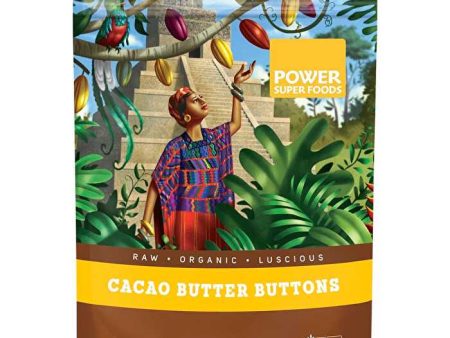 Power Super Foods Cacao Butter Buttons Raw Certified Organic 250g Fashion